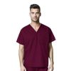 Bluza unisex uniforma medicala, WonderWORK, 100-WINE