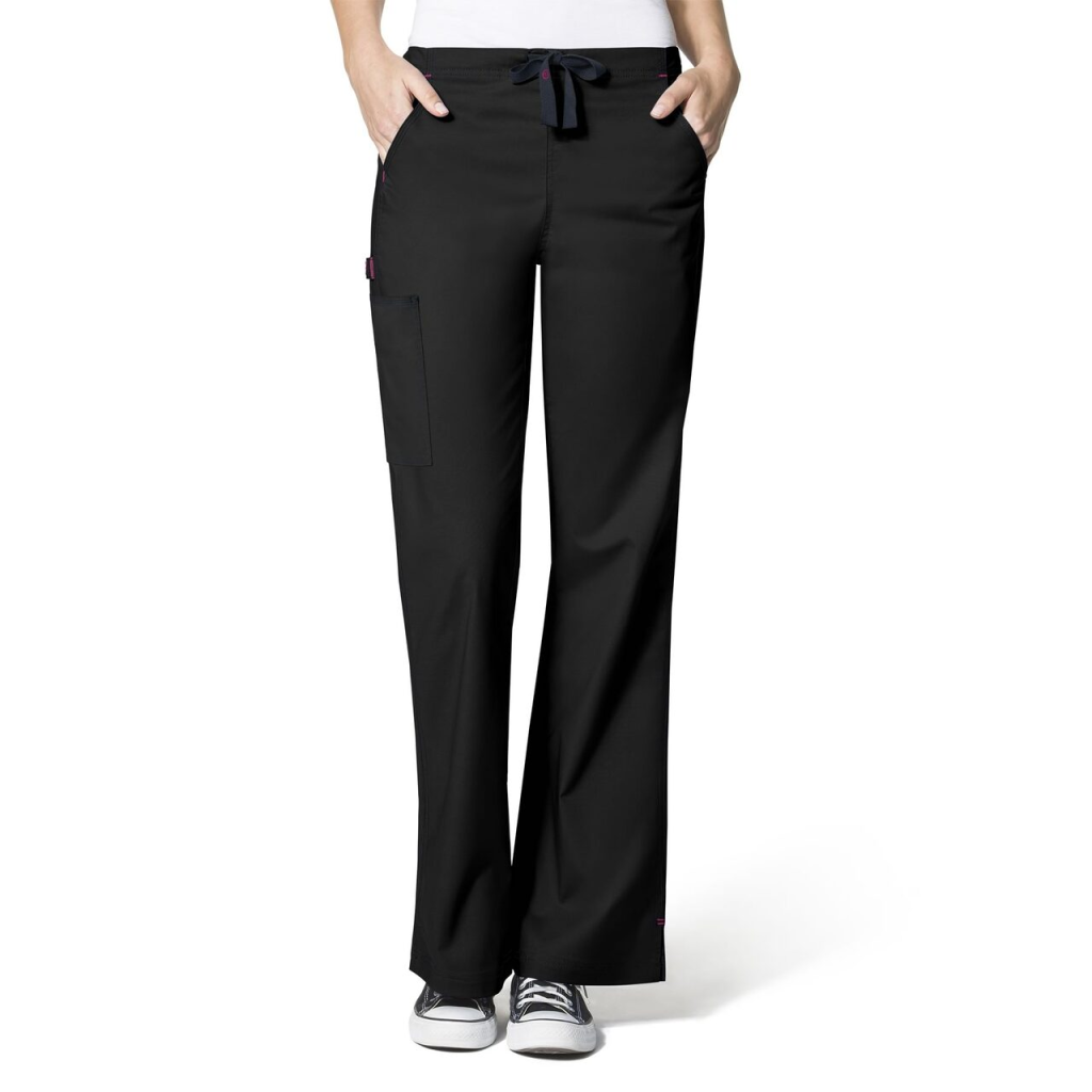 Pantaloni uniforma medicala, WonderFlex, 5308-BLK