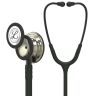 Pachet student - Stetoscop Littmann Classic III Negru cu capsula sampanie 5861 + Borseta albastru perlat