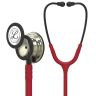 Pachet student - Stetoscop Littmann Classic III Burgundy cu capsula sampanie 5864 + Borseta rosu perlat