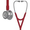 Pachet cardio - Stetoscop Littmann Cardiology IV Rosu Burgundia 6184 + Borseta stetoscop Cardio Neagra